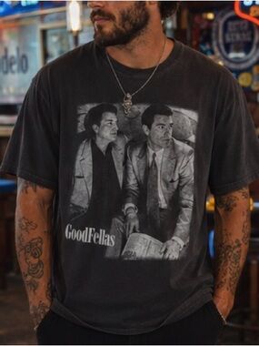 GoodFellas Black Graphic Tee - Vintage Movie Print M